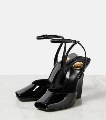 ysl black wedge|LA SCANDALE wedges in patent leather .